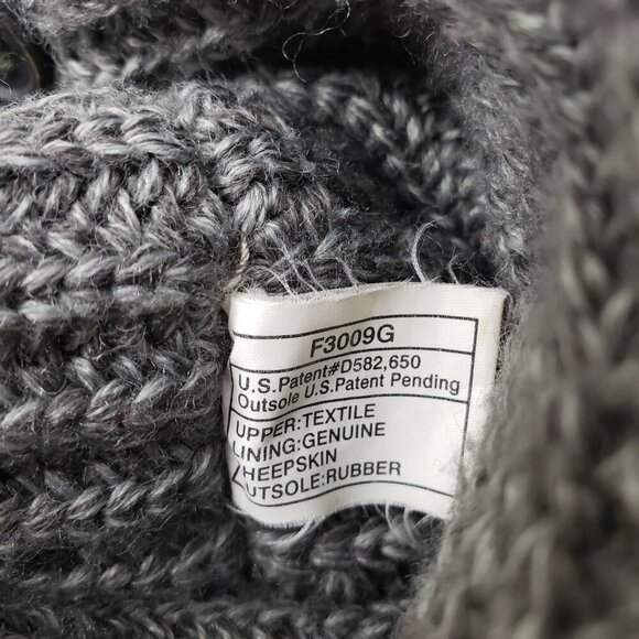 Ugg Cardy Knit Tall Boot Womens 8 Gray Pull On Button Up Sweater Winter Cozy - Picture 14 of 14